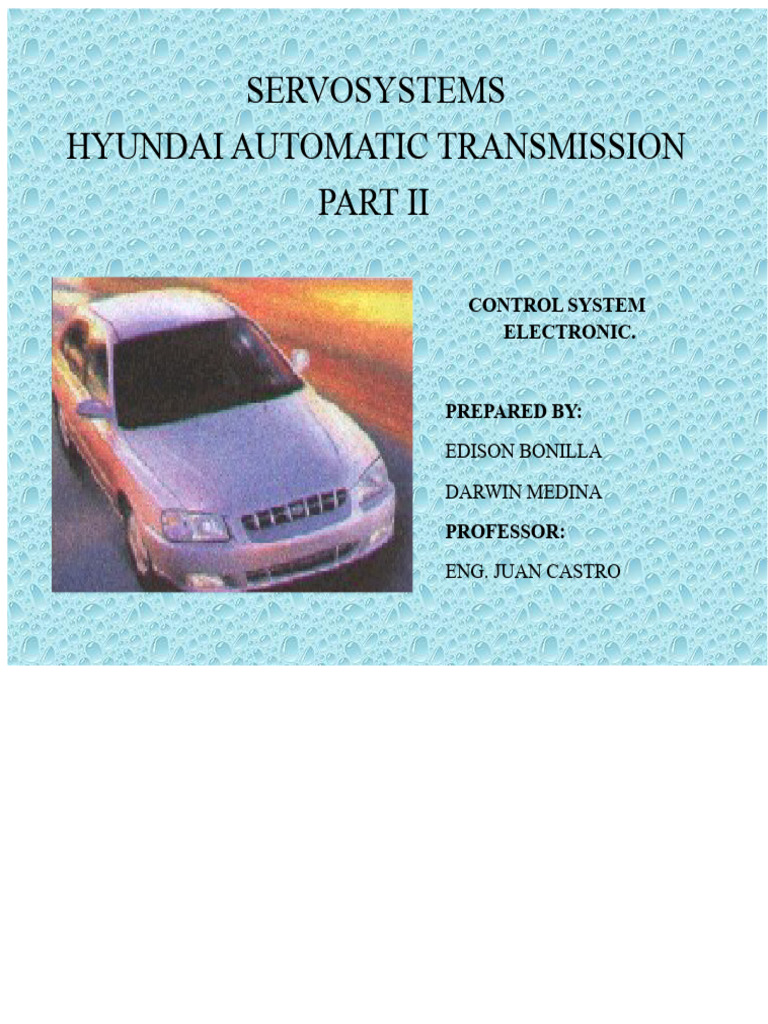 Hyundai Electronic Control | PDF | Manual Transmission | Throttle