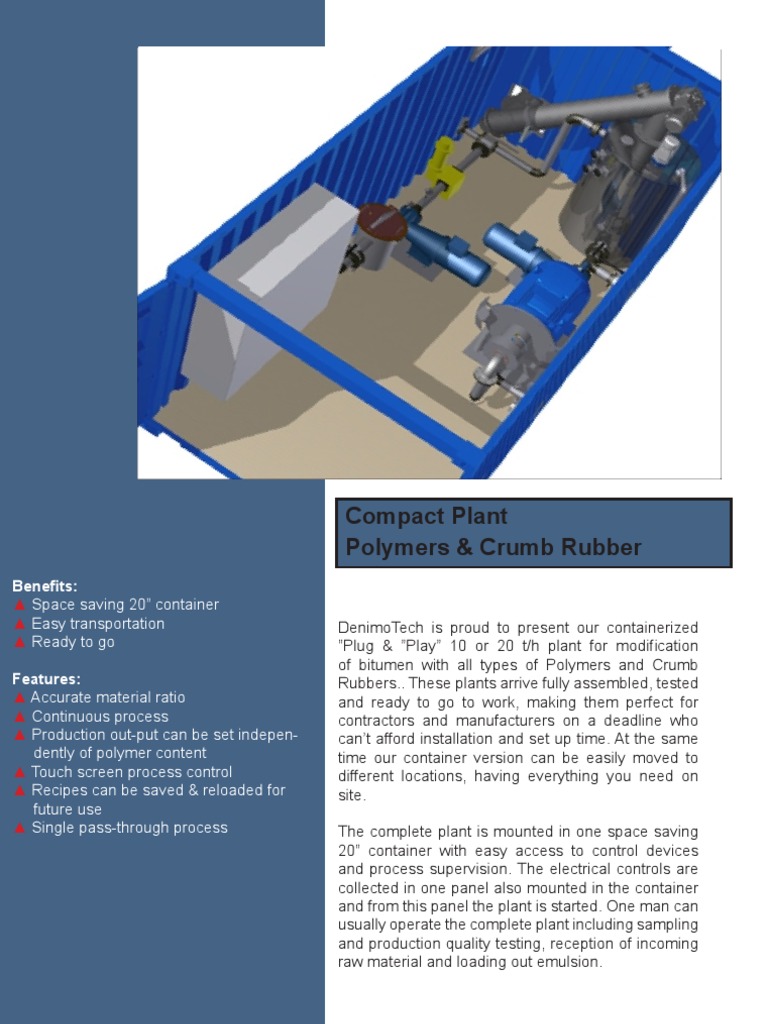 Containerized Bitumen Modification Plant | PDF