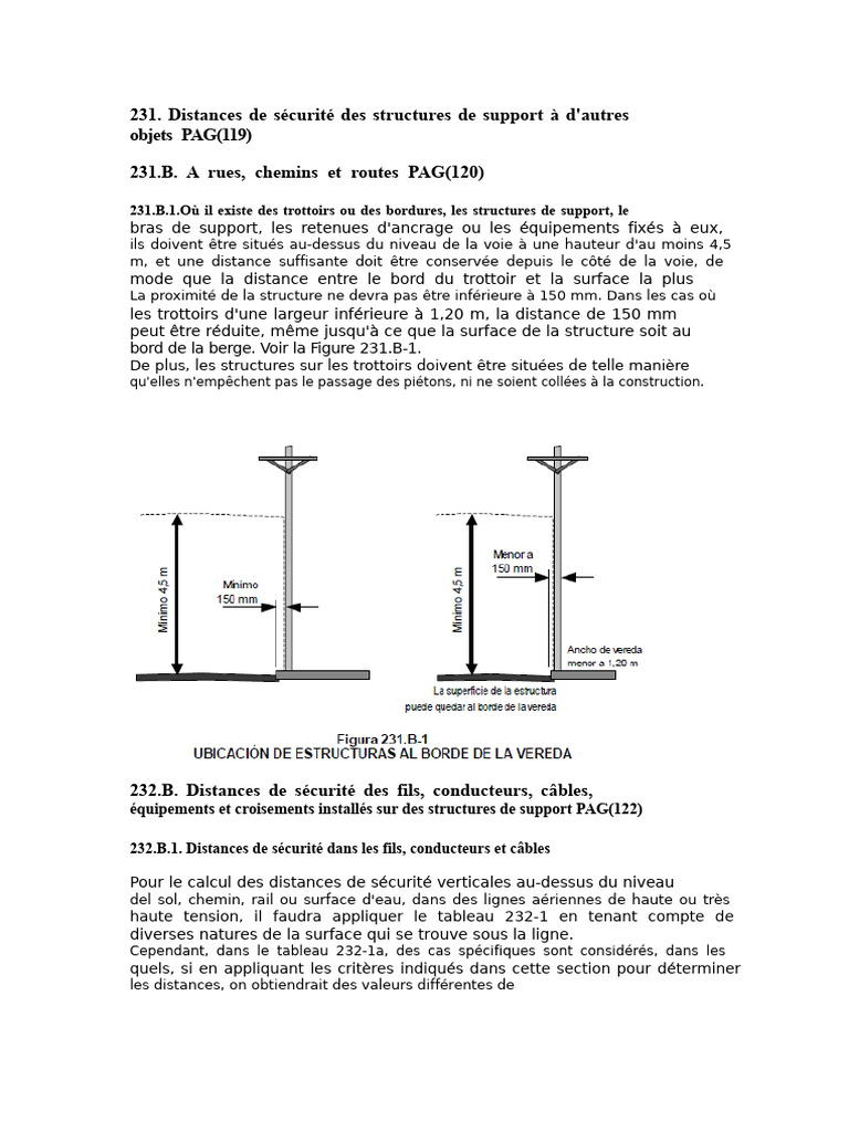 Distances de sécurité pour structures et câbles | PDF