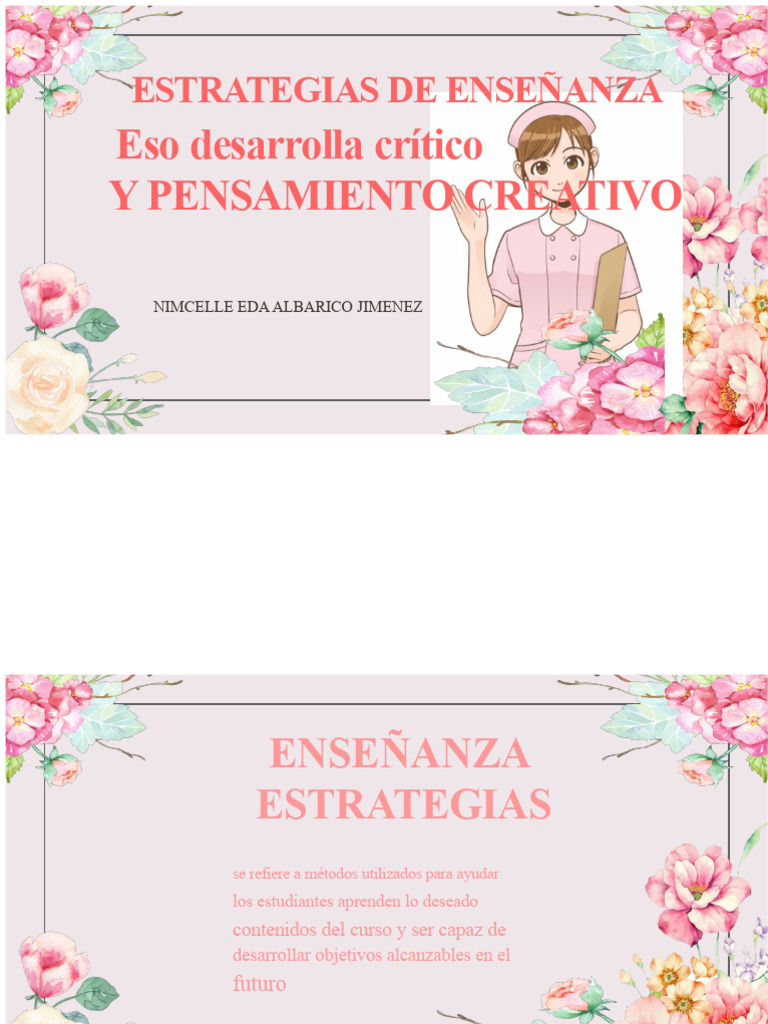 Estrategias de Enseñanza para Desarrollar El Pensamiento Crítico y ...