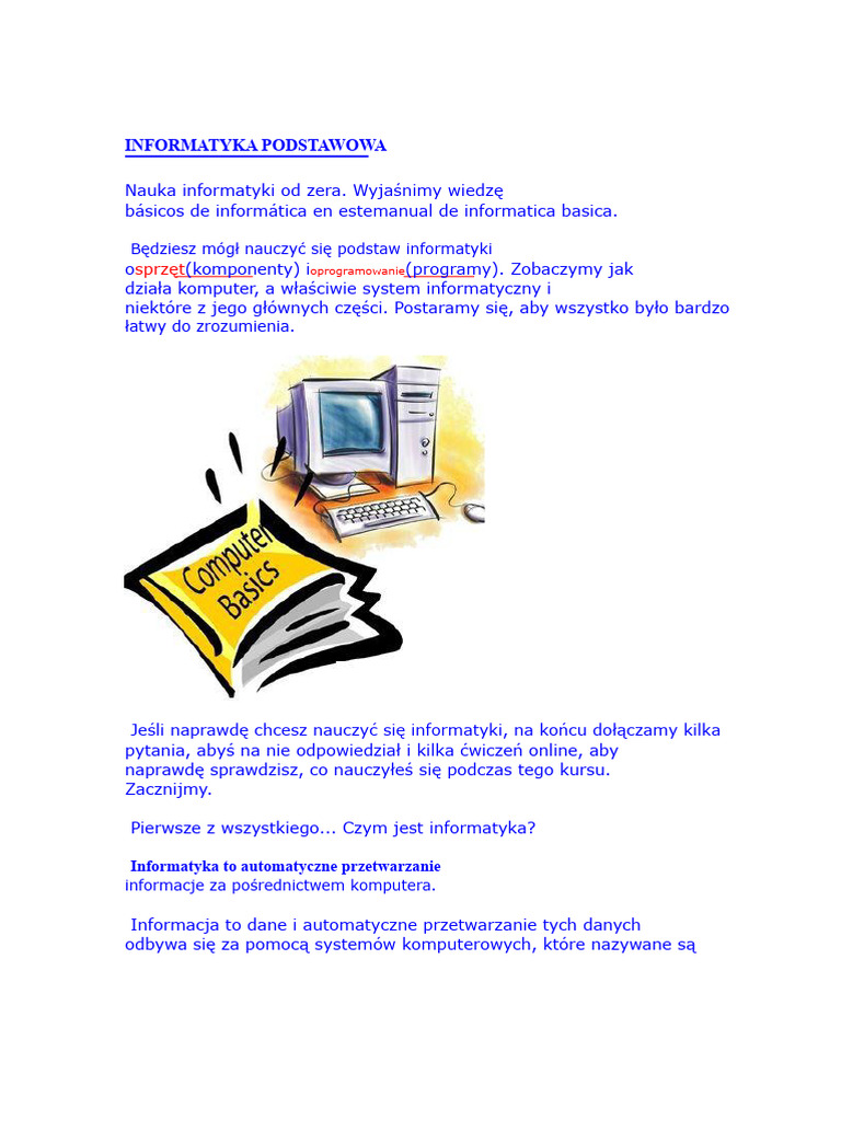 Podstawy Informatyki | PDF