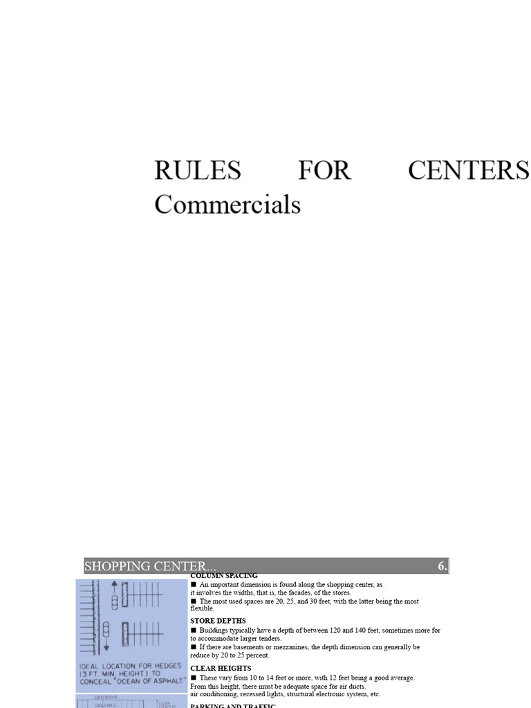 Shopping Center Design Guidelines | PDF | Stairs