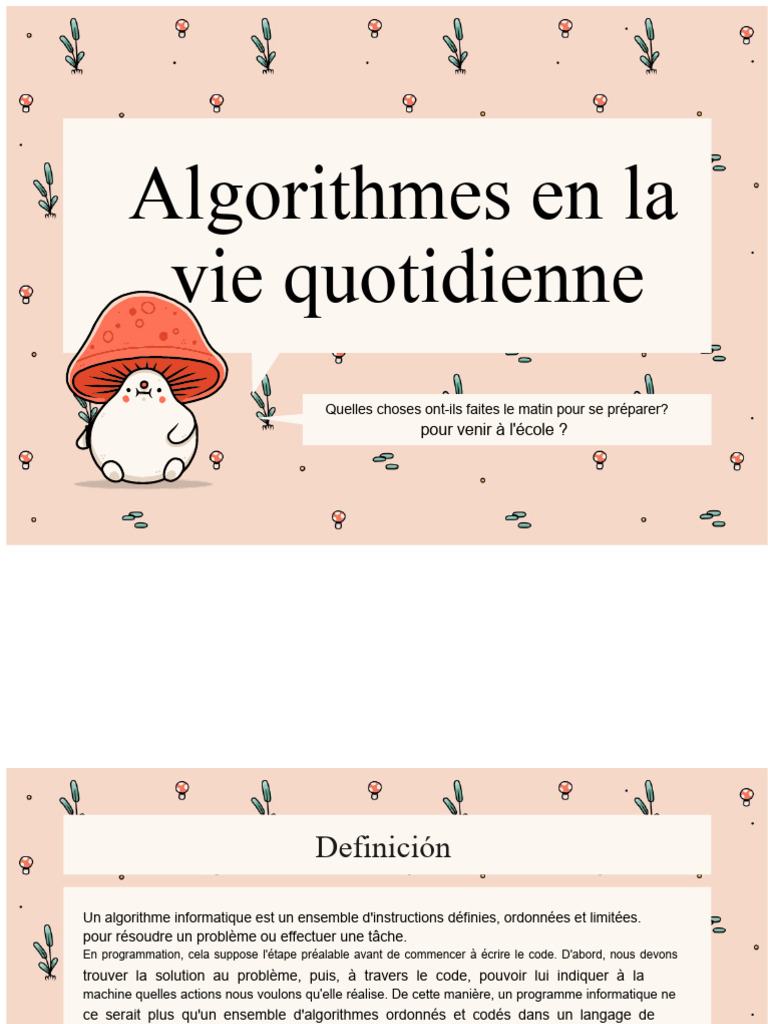 Algorithmes dans la vie quotidienne | PDF | Algorithmes | Programmation ...