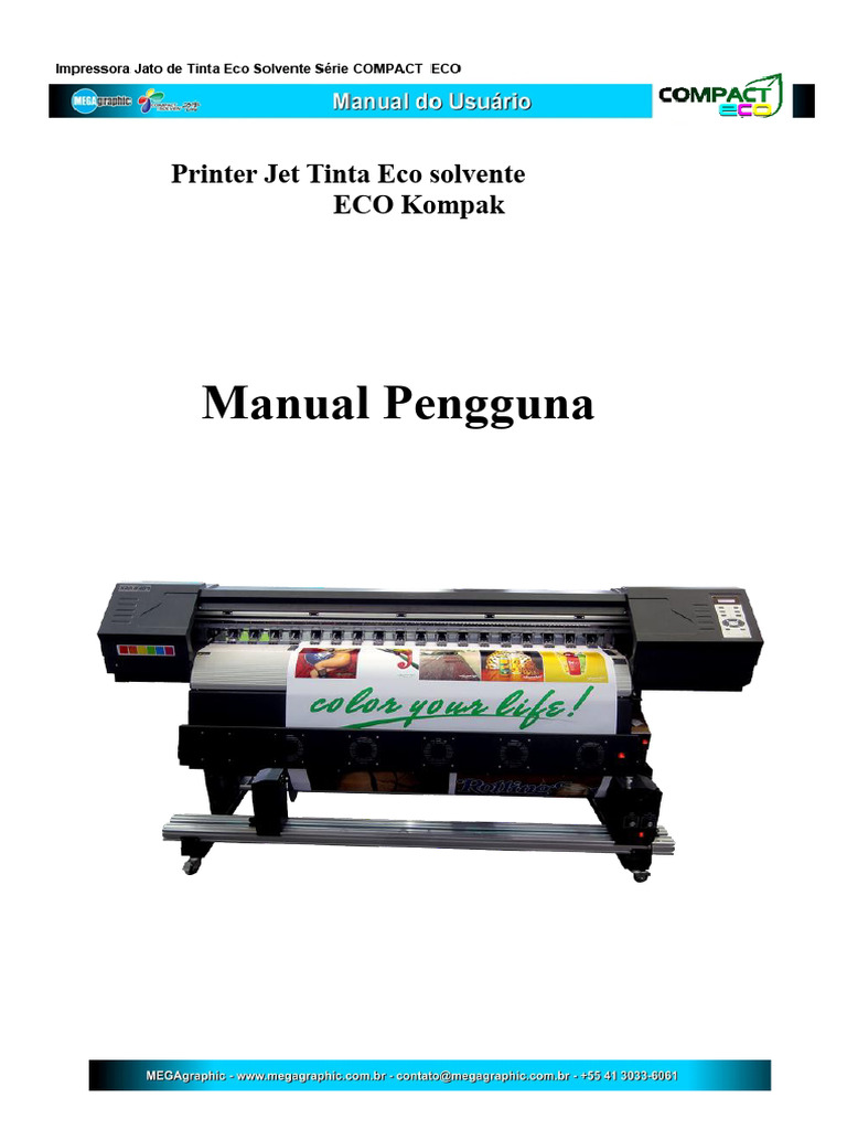 Panduan Pengguna Printer Eco Solvent | PDF