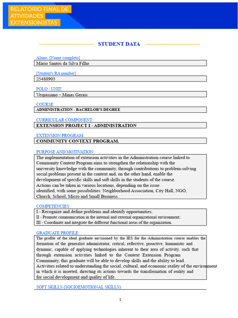 Community Extension Project Report | PDF | Knowledge | Inclusion ...