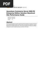 Ascentium Commerce Server 2009 R2 Enterprise Edition Solution Storefront Site Performance Guide