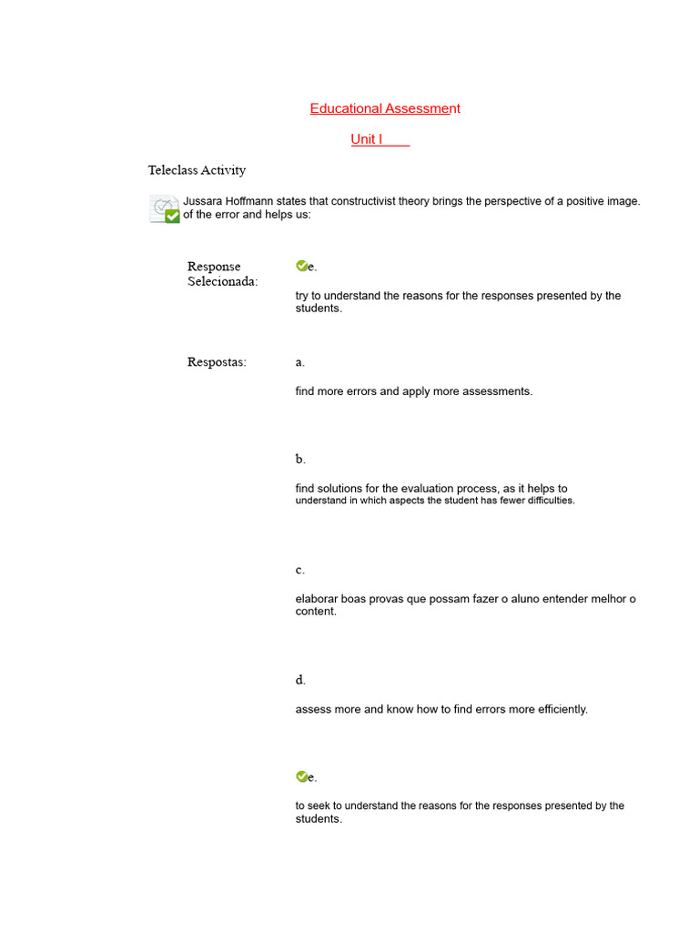 Educational Assessment | PDF | Educational Assessment | Behavioural ...