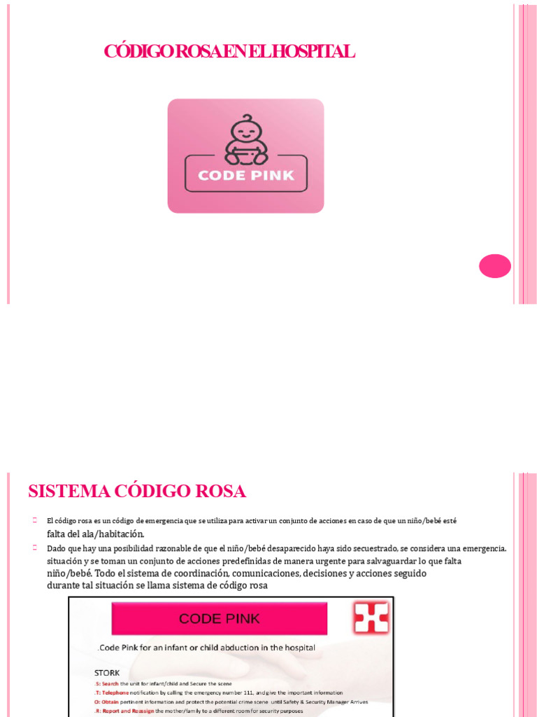 Protocolo de Código Rosa Hospitalario | PDF | Hospital | Policía