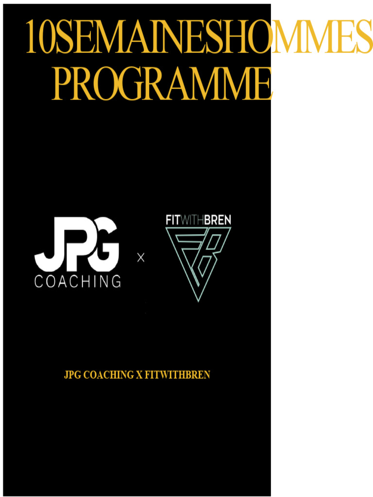 Programme de 10 Semaines de Musculation | PDF | Genou | Anatomie humaine