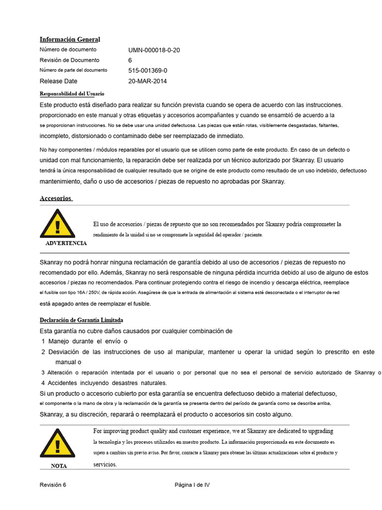 Manual Del Usuario de Skanmobile | PDF | Relámpago | Rayo X