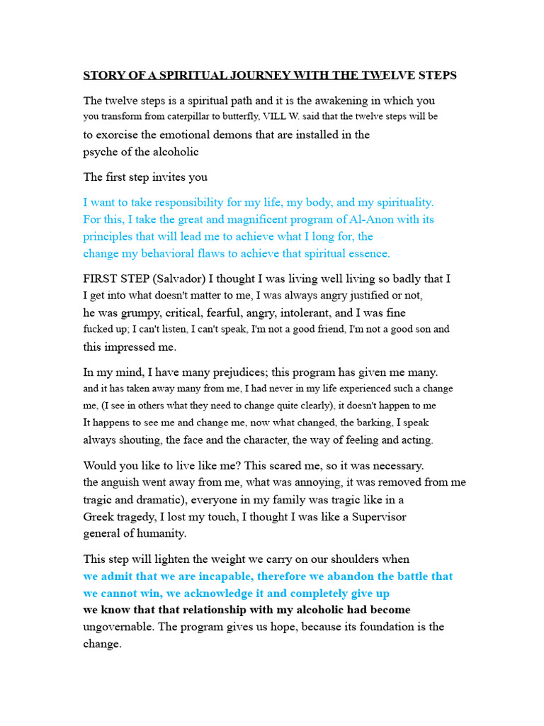 Spiritual Awakening Through Twelve Steps | PDF | Anger | Mind