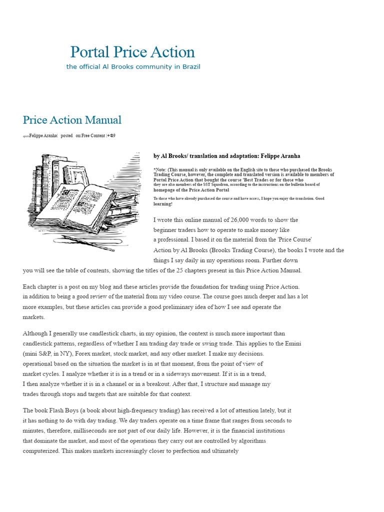 Price Action Trading Manual Overview | PDF | Market Trend | Risk