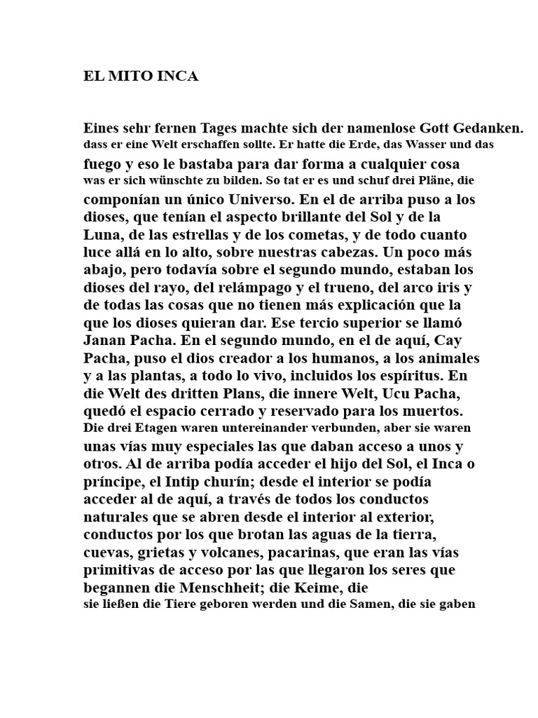 Der Inka-Mythos | PDF | Imperio Inca | Diablo