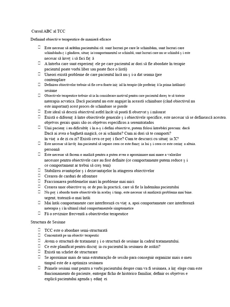 ABC-ul TCC - Note | PDF