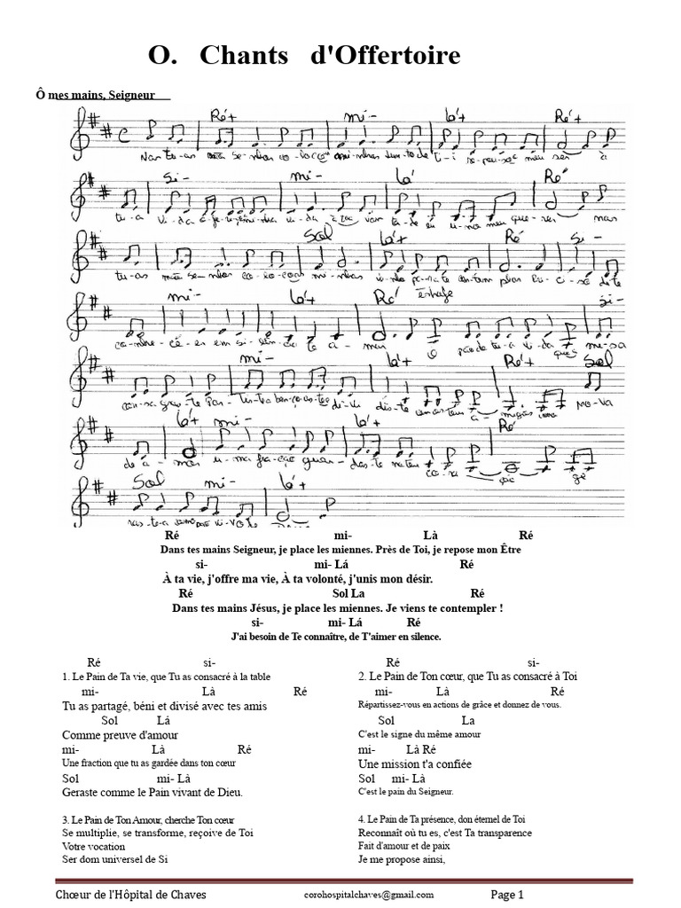 Chants d'Offertoire et Prière Eucharistique | PDF