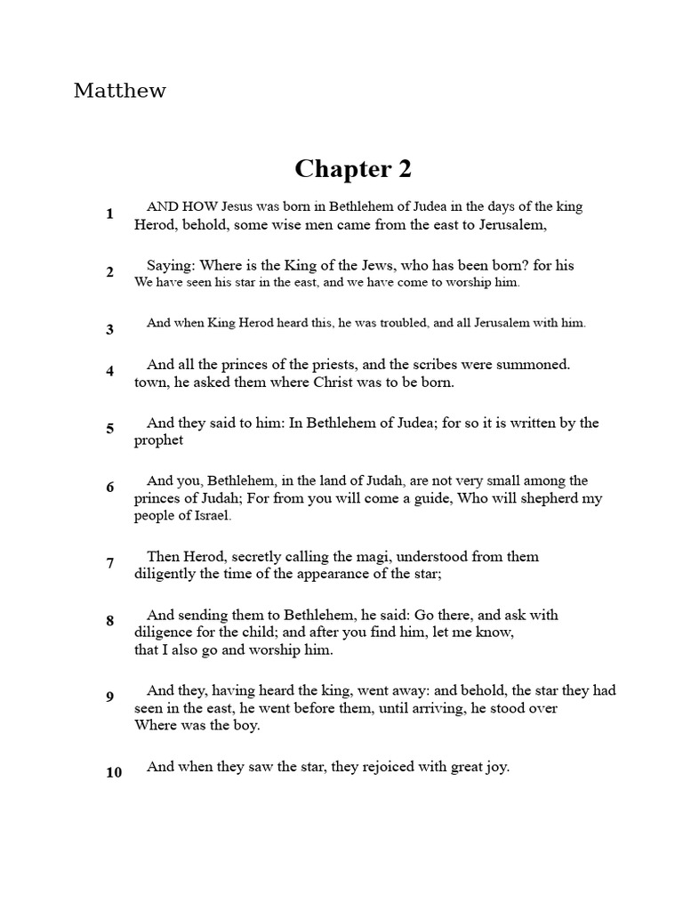 Matthew Chapter 2 | PDF | Jesus | New Testament People