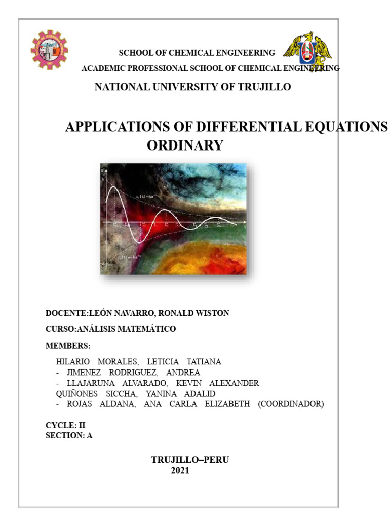 Applications of Ordinary Differential Equations | PDF | Damping ...