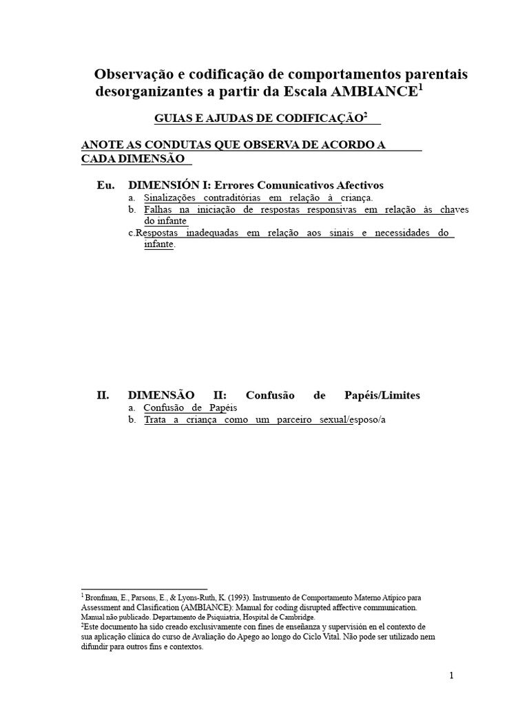 AMBIENTE Folha de Codificação 2017 1 | PDF