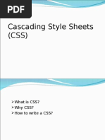 Cascading Style Sheets (CSS)