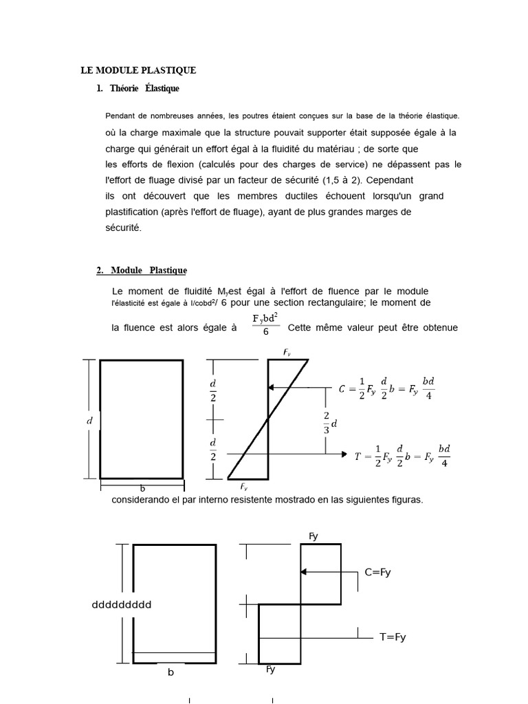 Module plastique et calculs de poutres | PDF | Résistance des matériaux ...
