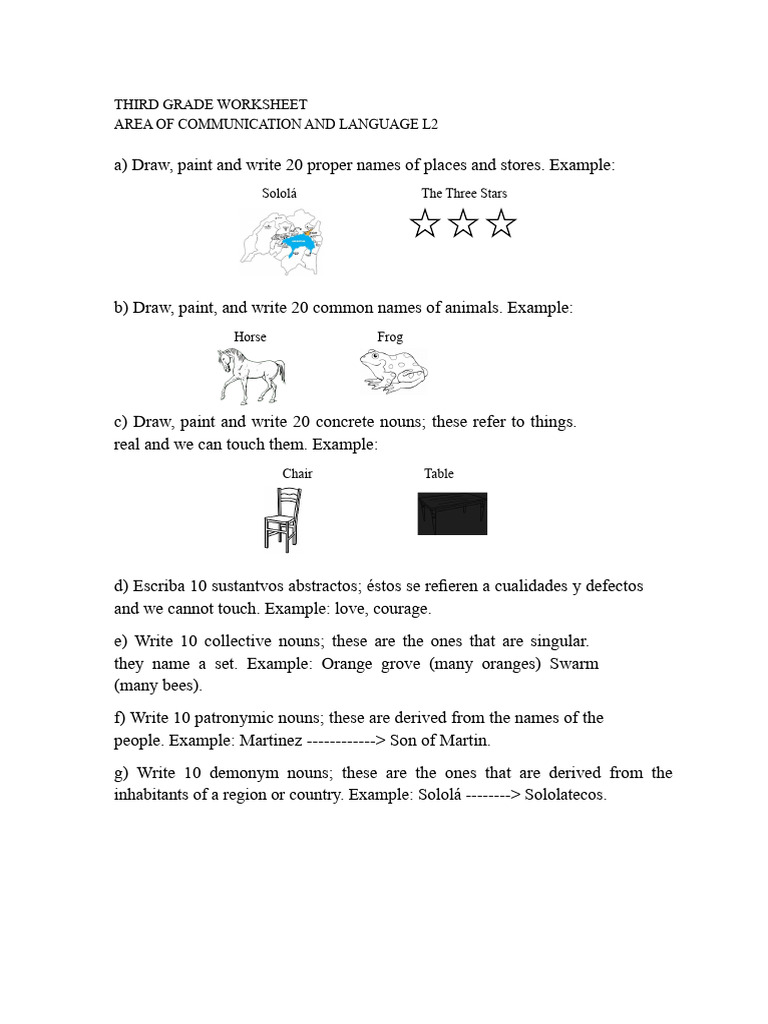 Third Grade Worksheet | PDF