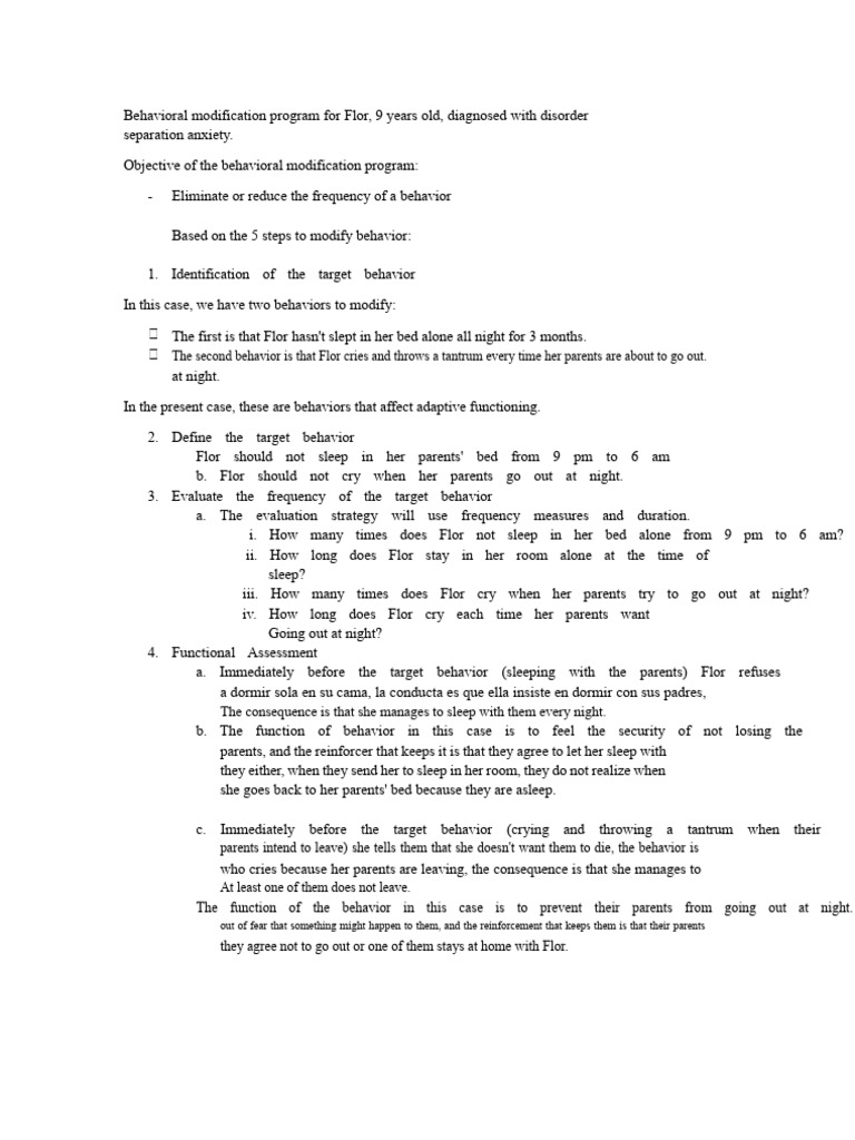 Behavior Modification Program | PDF | Reinforcement | Behavior Modification