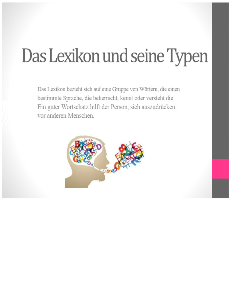 Lexikon Und Arten Von Lexikon | PDF