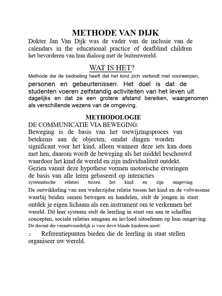 Van Dijk-Methode | PDF
