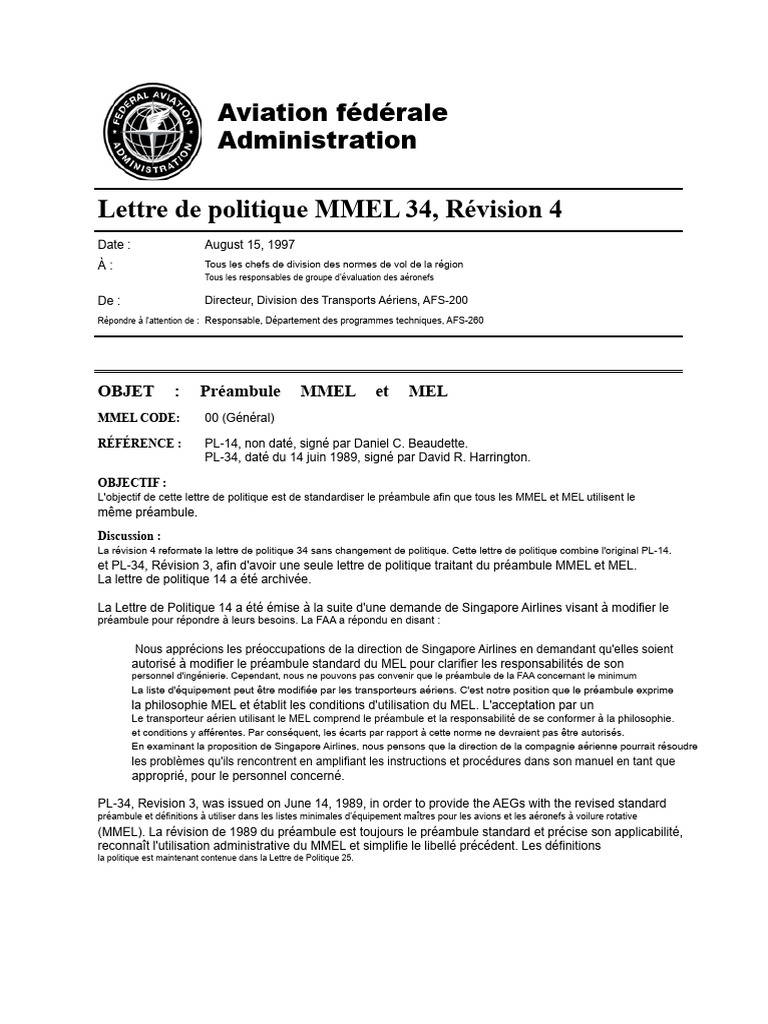 Politique MMEL et MEL : Standardisation | PDF | Administration fédérale ...
