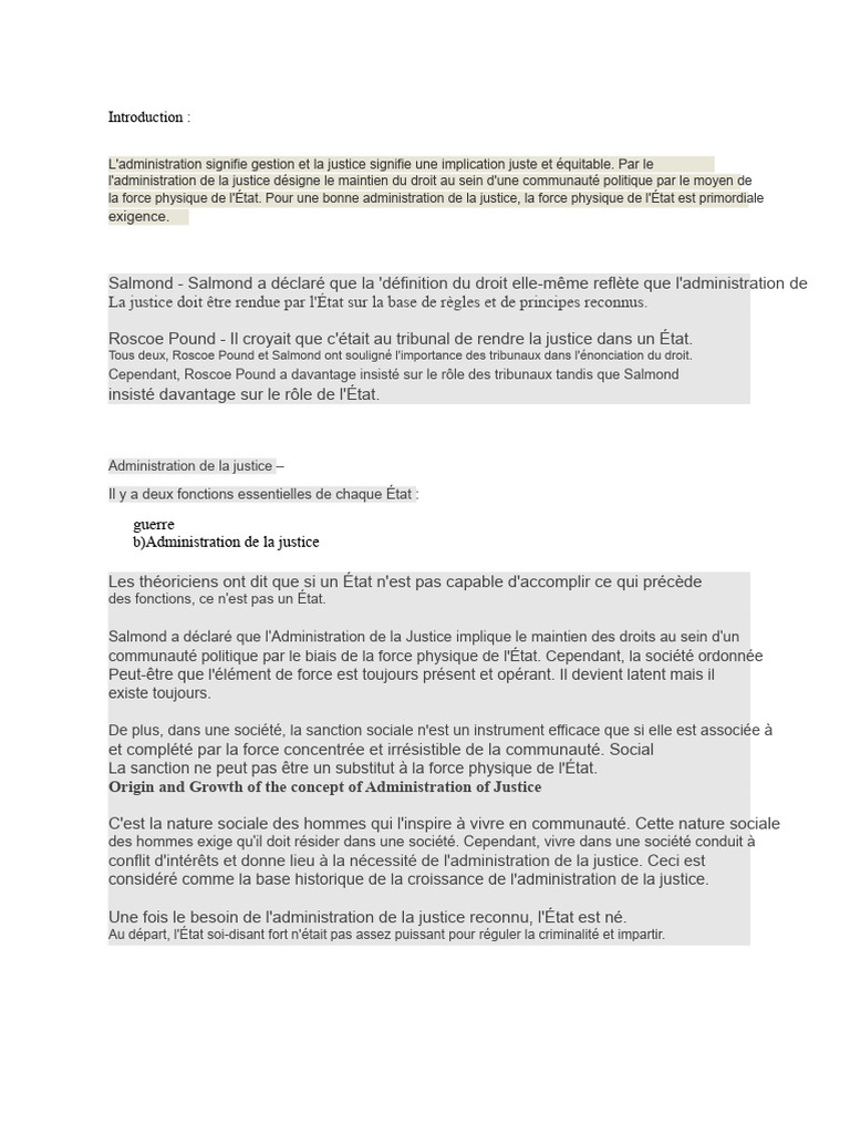 Administration de la Justice et État | PDF | Justice | Crime et violence