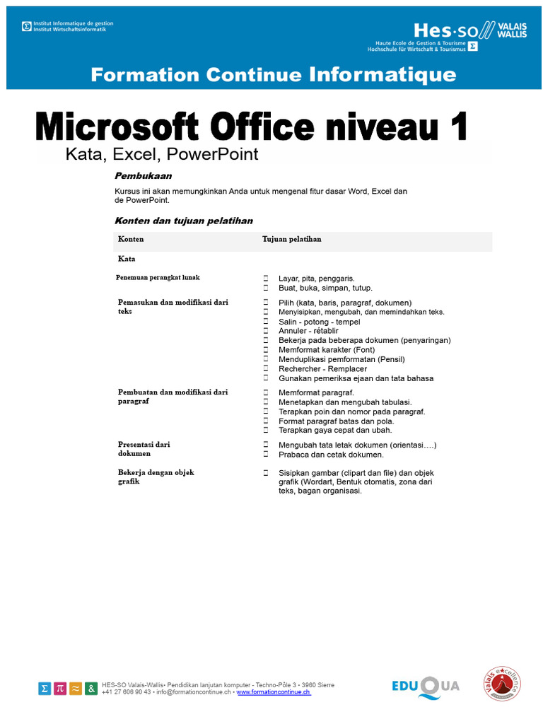 Kursus Dasar Word, Excel, PowerPoint | PDF