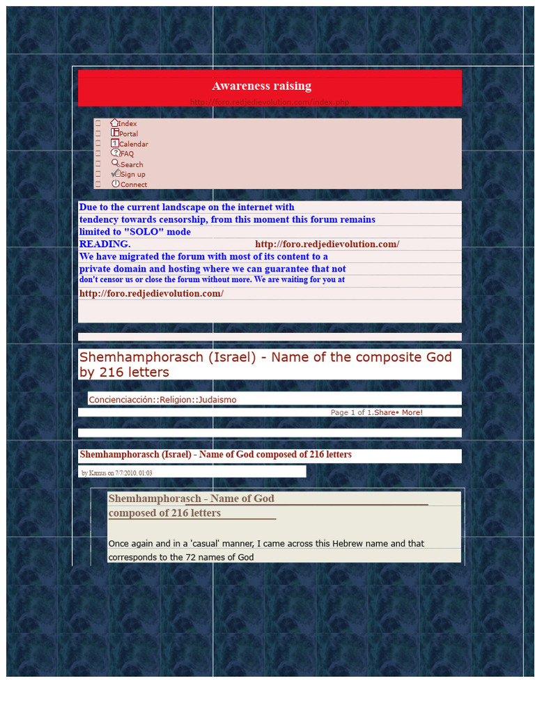 Shemhamphorasch: God's 216-Letter Name | PDF | Kabbalah | Solomons