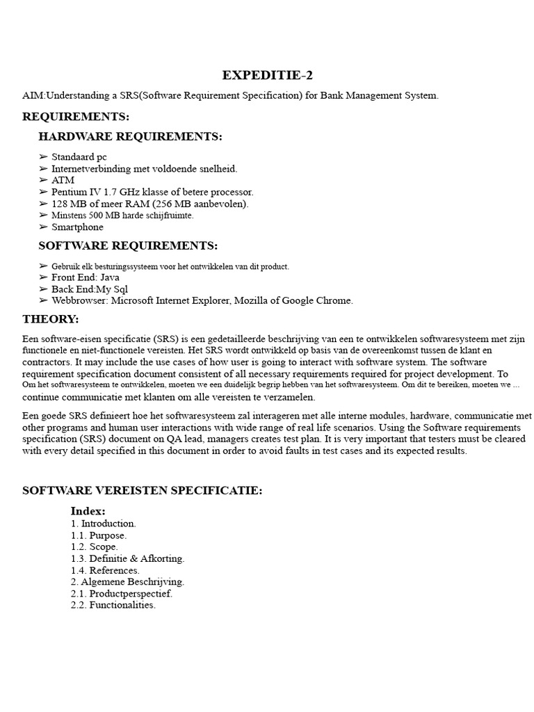 Expeditie-2: Requirements: Hardware Requirements | PDF