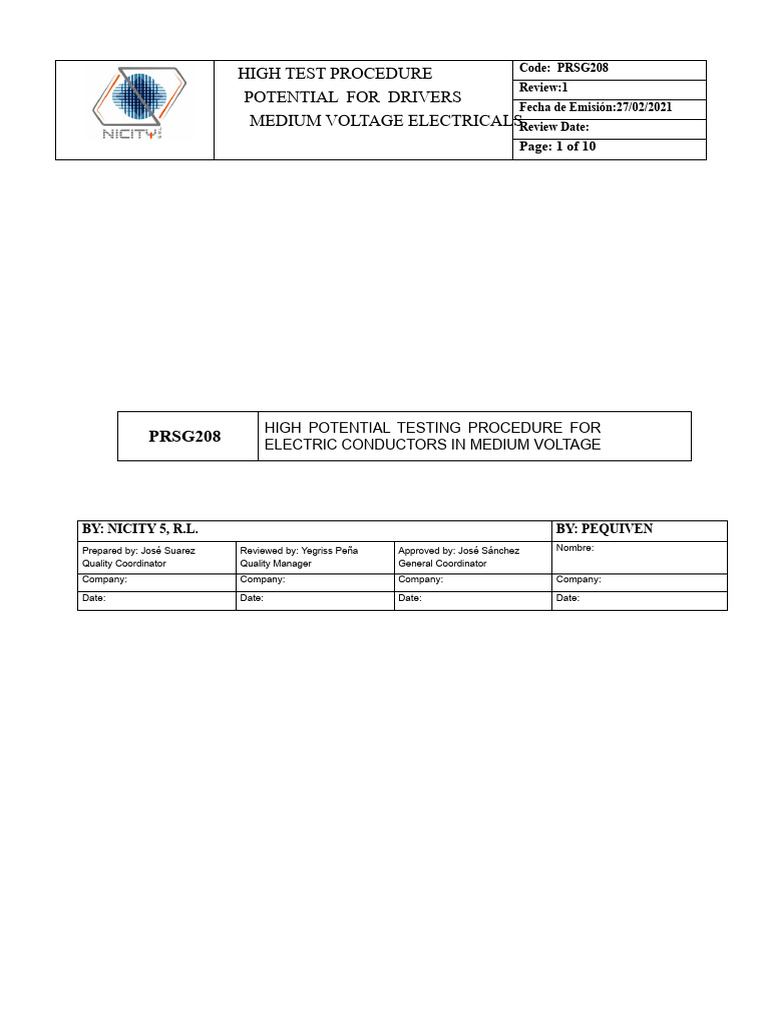 High Potential Testing for Medium Voltage | PDF | High Voltage | Voltage