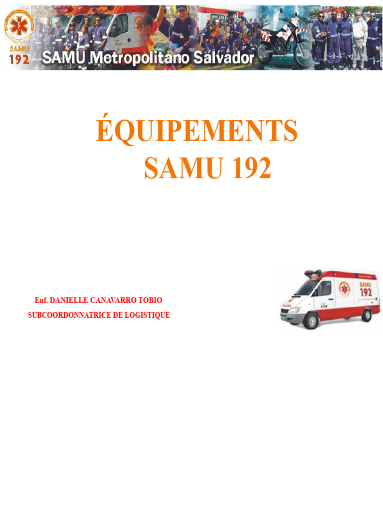 Équipements SAMU : Logistique et Maintenance | PDF | Urgences médicales ...