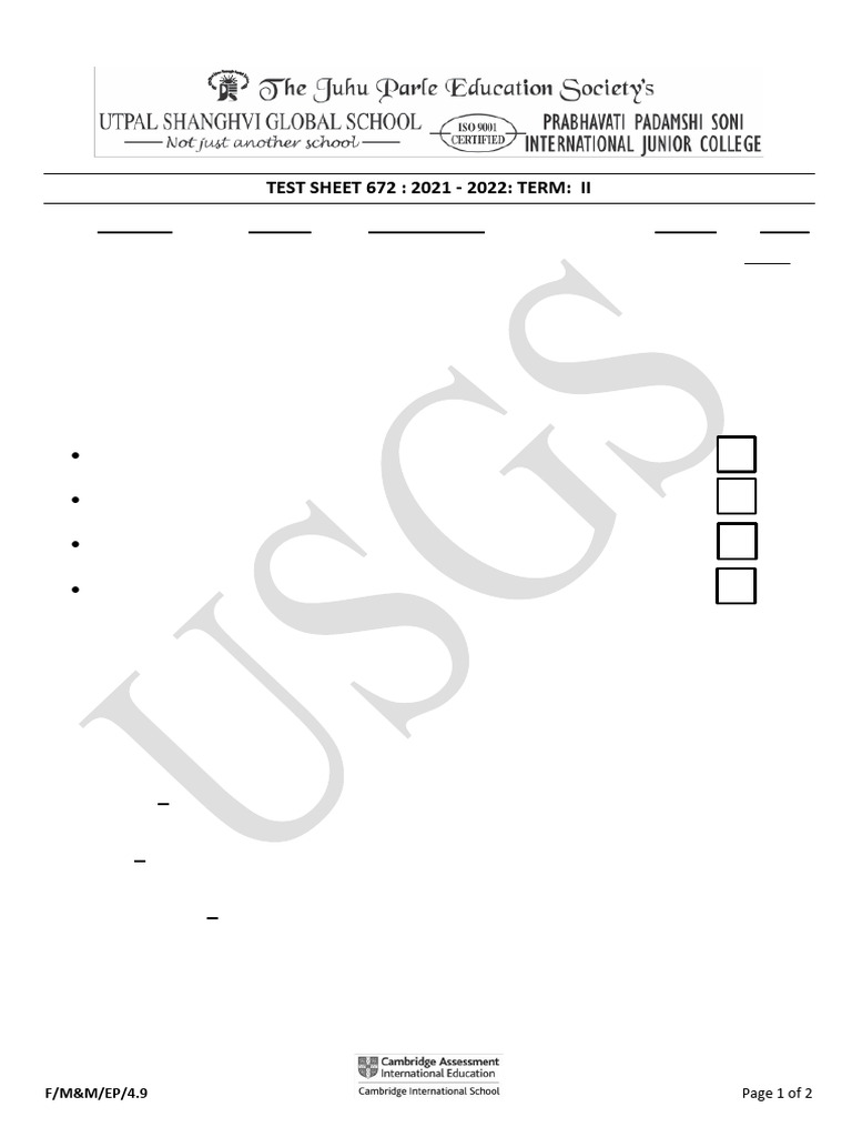 Term II English Weekend Assignment - 1 | PDF