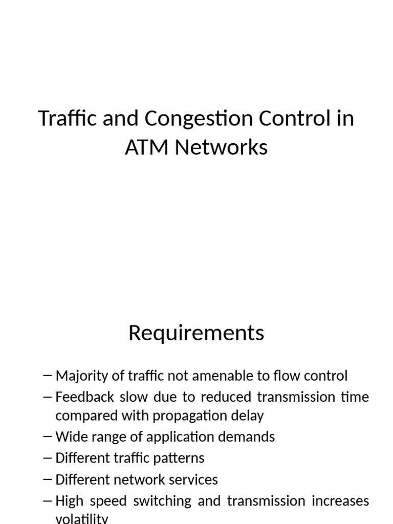 ATM Network Traffic and Congestion Control | PDF | Computer Science ...