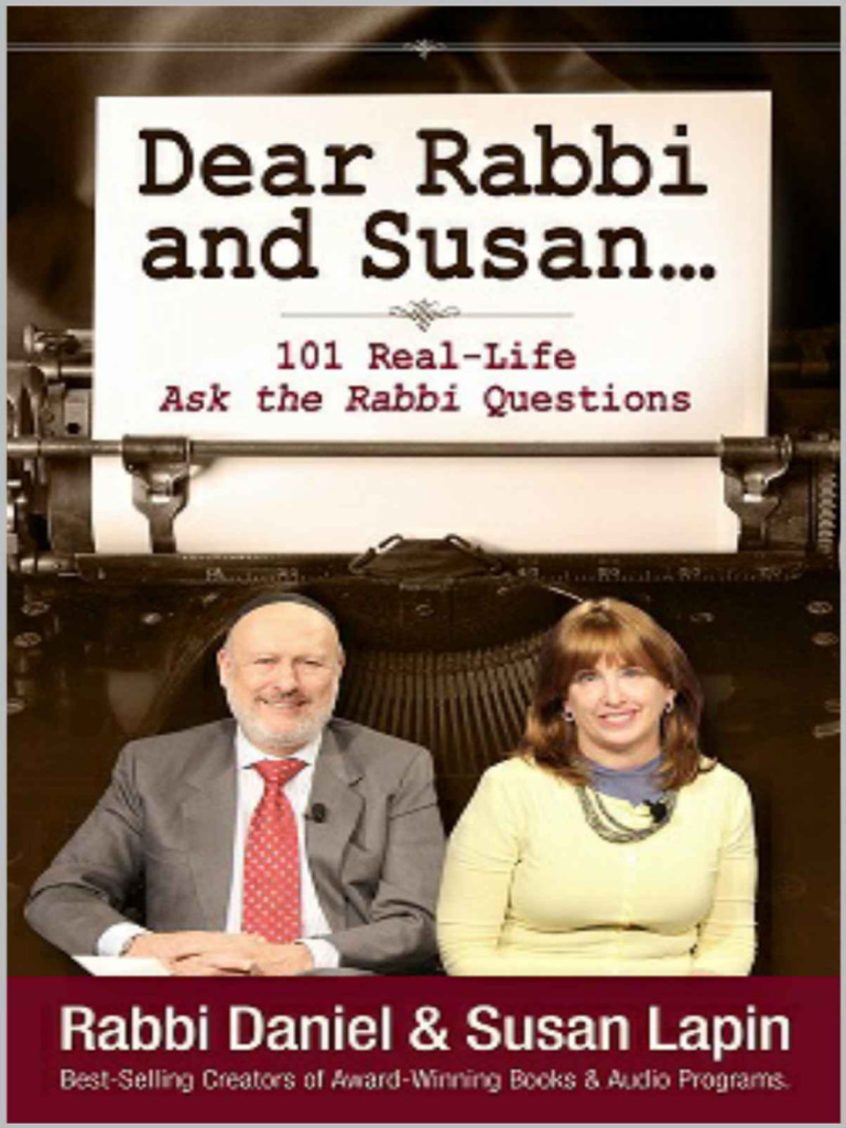 Dear Rabbi and Susan 101 Real-Life Ask The Rabbi Questions - Daniel ...