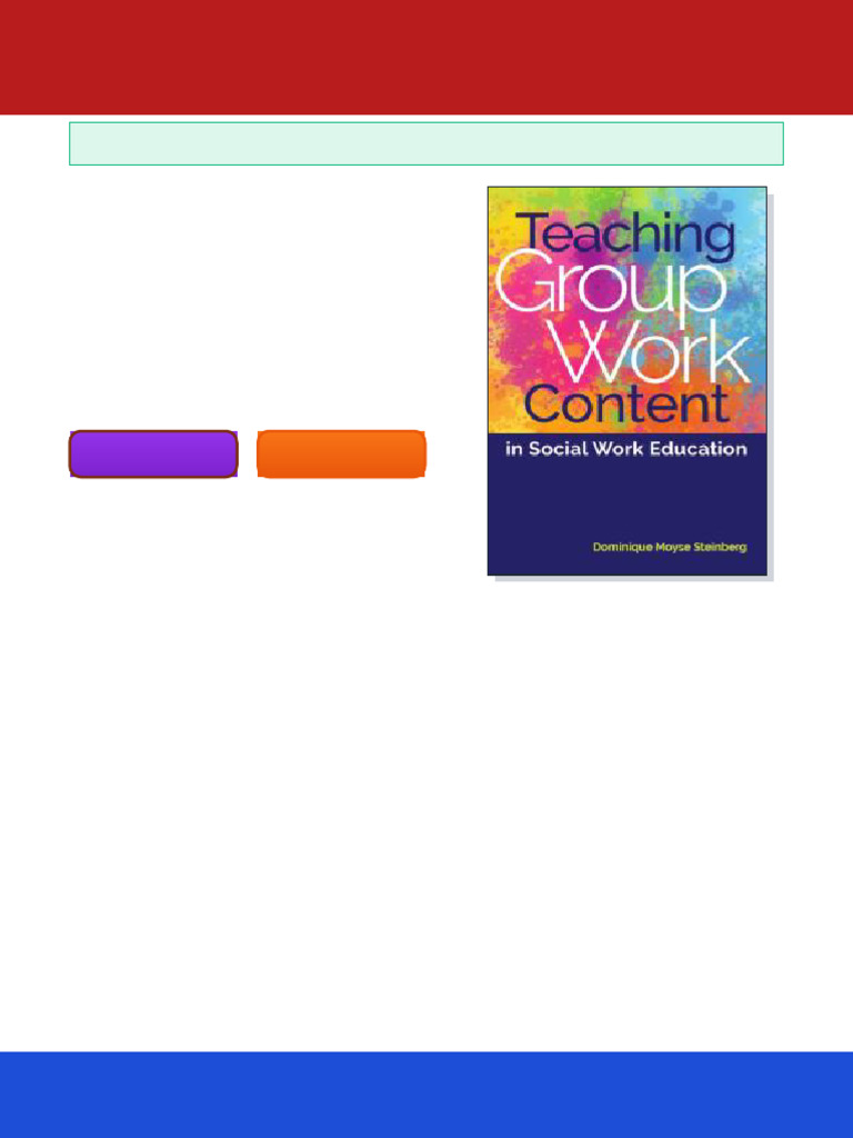 Teaching Group Work Content in Social Work Education 1st Edition ...