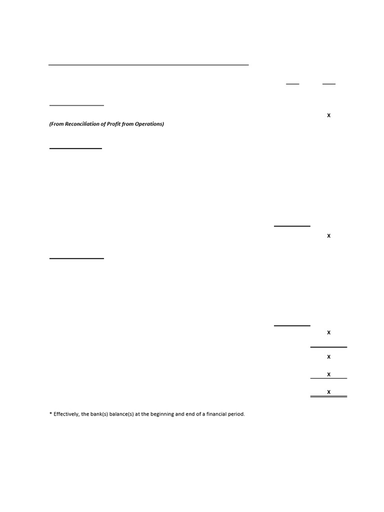 Indirect Method Cash Flow Statement Template | PDF