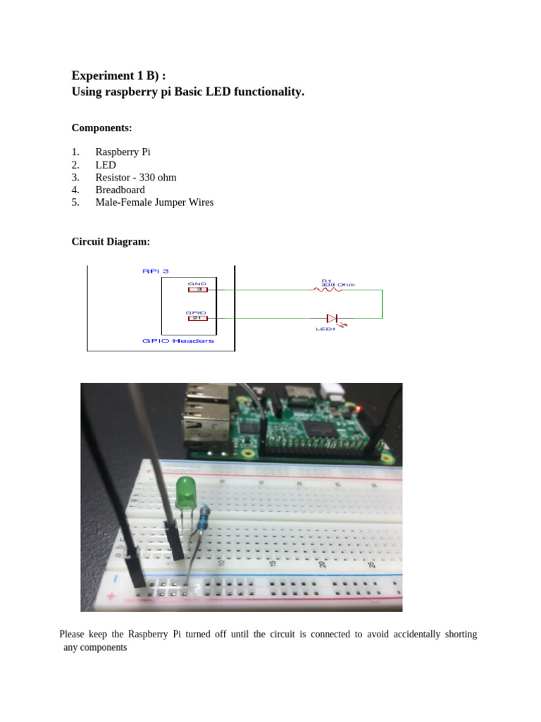 Raspberry Pi LED Circuit Guide | PDF
