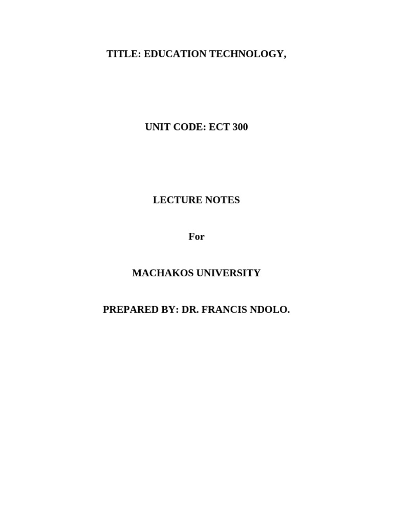 Education Technology Overview ECT 300 | PDF | Educational Technology ...