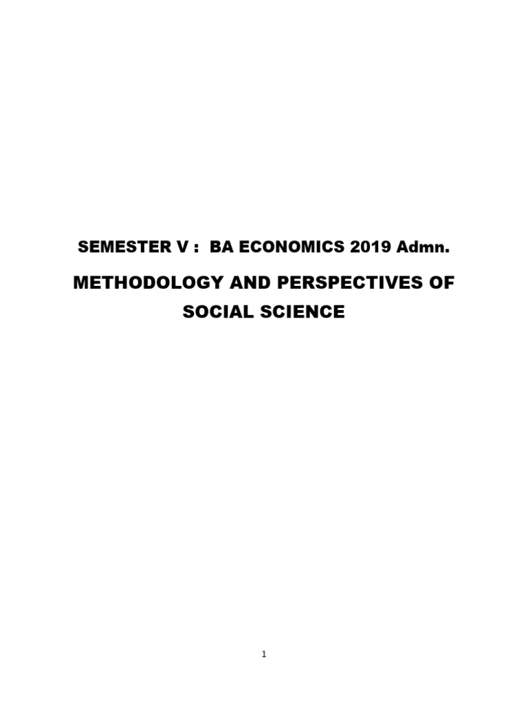 Social Science Methodology Overview | PDF | Social Sciences ...