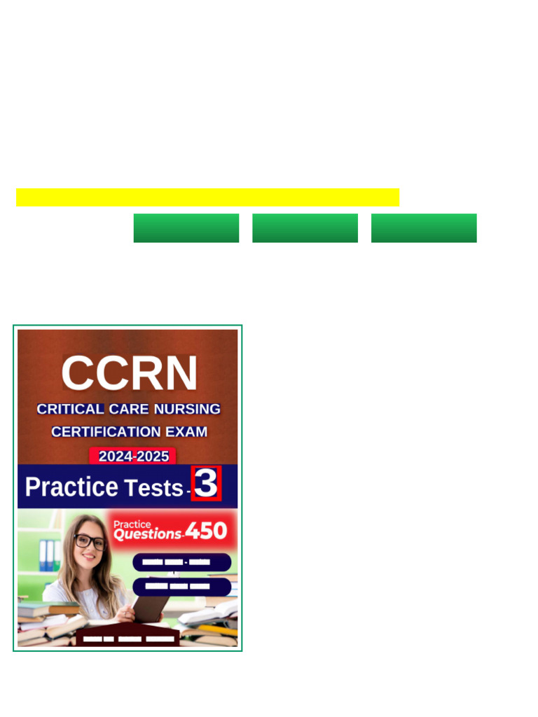 CCRN Review Book and Study Guide Exam Book With 450 Questions and 3 ...