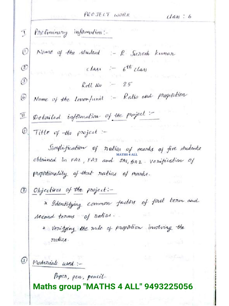 FA4 Projects (6th To 10th Classes) | PDF