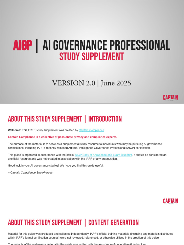 Photo inspiration: AI Governance Professional Aigp Certification Reference: Aigp Study Guide For AI Governance Pdf