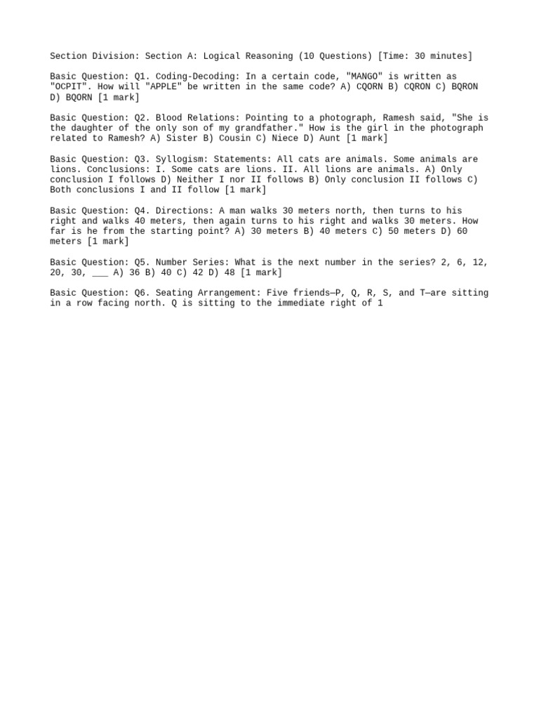 Logical Reasoning and C Programming Quiz | PDF | Assembly Language ...