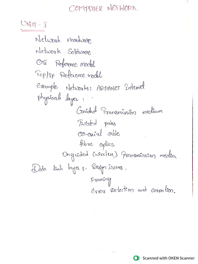 UNIT-I CN Notes | PDF