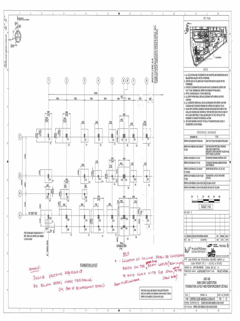 Elec Comment On Foundation and Column Layout-S490 | PDF