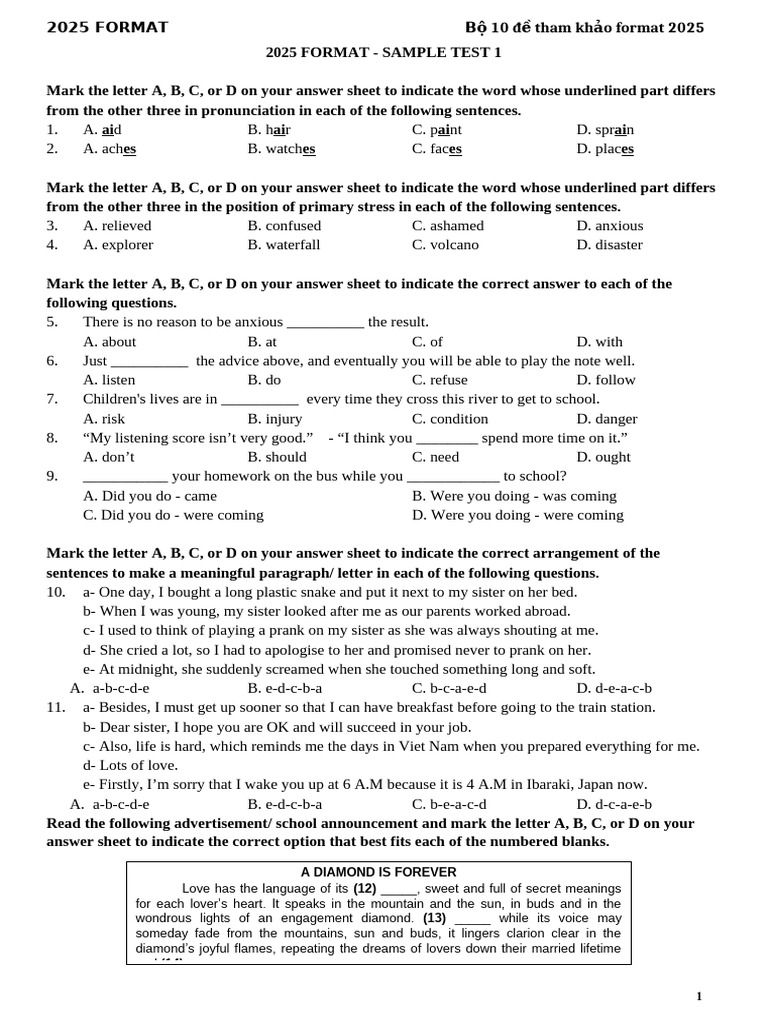 2025 Format Sample Test Questions | PDF | Detective | Pain Management